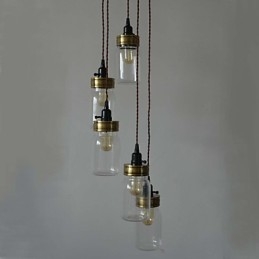 Lo stile country nordamericano del lampadario a bottiglia d'arte americana
