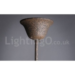 Lampadario in metallo dipinto in cristallo vintage con 6 luci, diametro 60 cm, colore ferro arrugginito