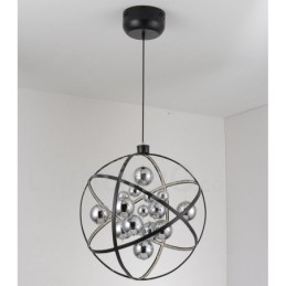 Diametro 50CM 80CM Lampadario a globo vintage Luce pendente color ruggine