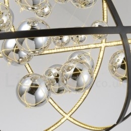 Diametro 50CM 80CM Lampadario a globo vintage Luce pendente color ruggine
