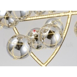 Diametro 50CM 80CM Lampadario a globo vintage Luce pendente color ruggine