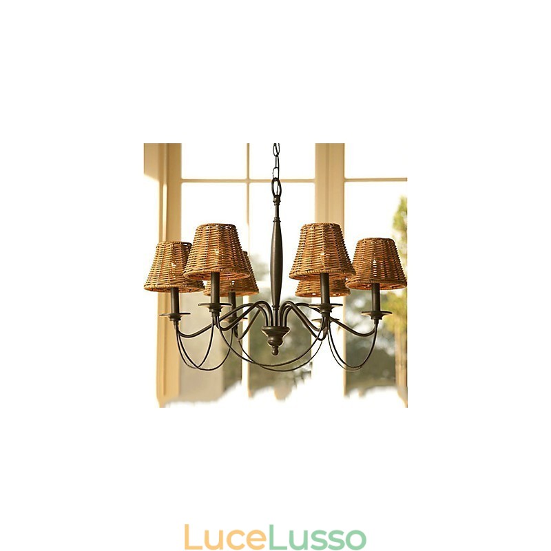 Lampadario rustico galvanizzato Lodge