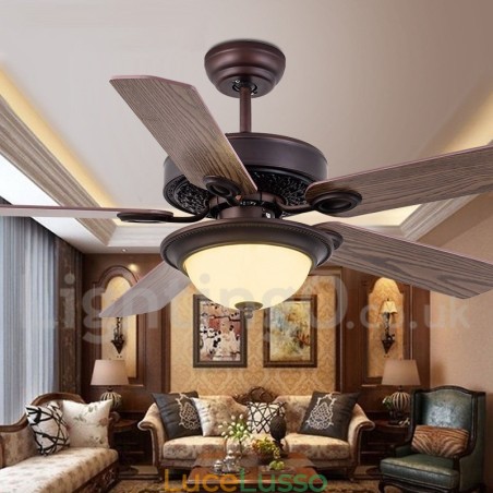 Ventilatore da soffitto vintage rustico retrò da 42" 48" 52" Ventilatore da soffitto vintage rustico retrò da 42" 48" 52"