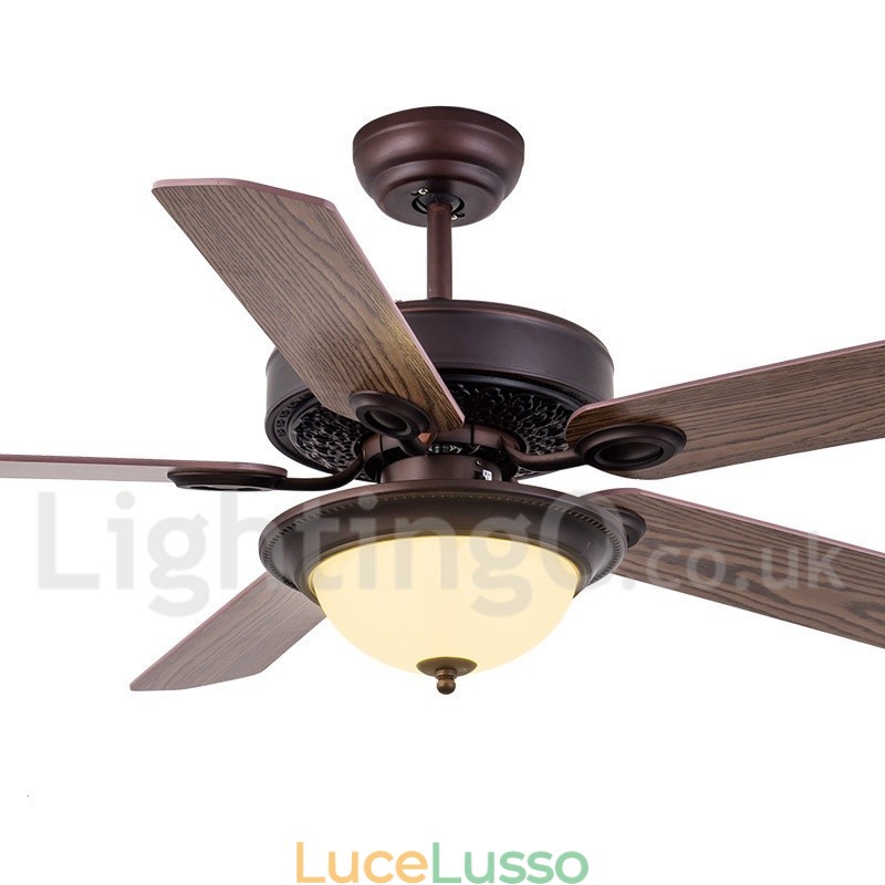 Ventilatore da soffitto vintage rustico retrò da 42" 48" 52"