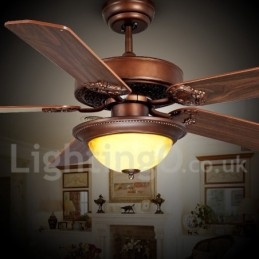 Ventilatore da soffitto rustico retrò stile country da 48" e 52"