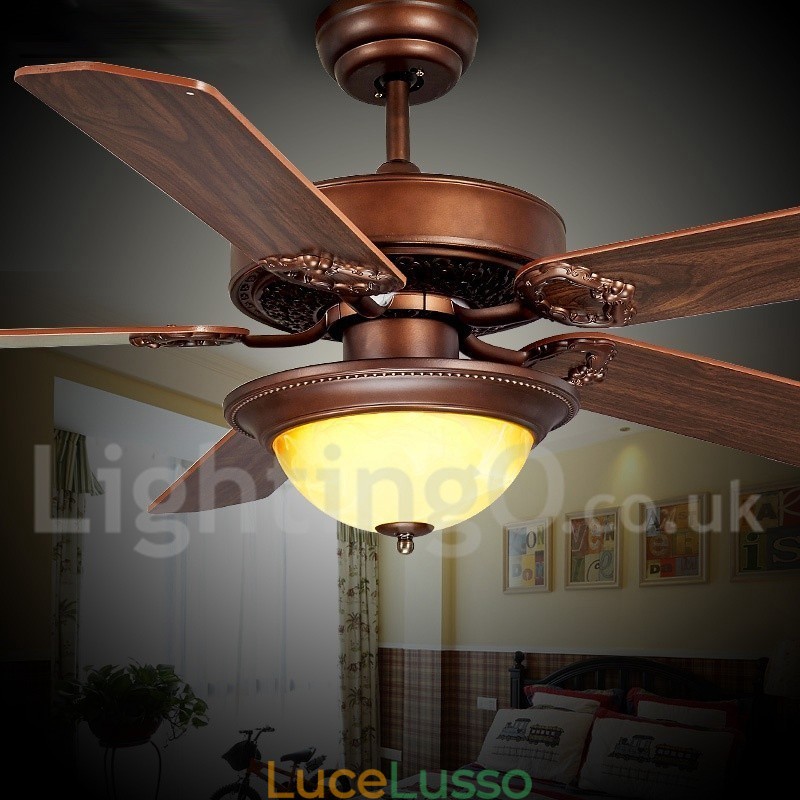 Ventilatore da soffitto rustico retrò stile country da 48" e 52"
