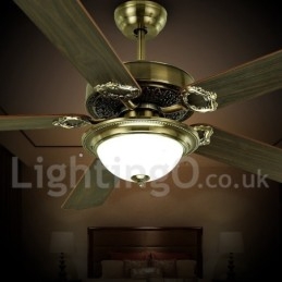 Ventilatore da soffitto rustico retrò stile country da 48" e 52"