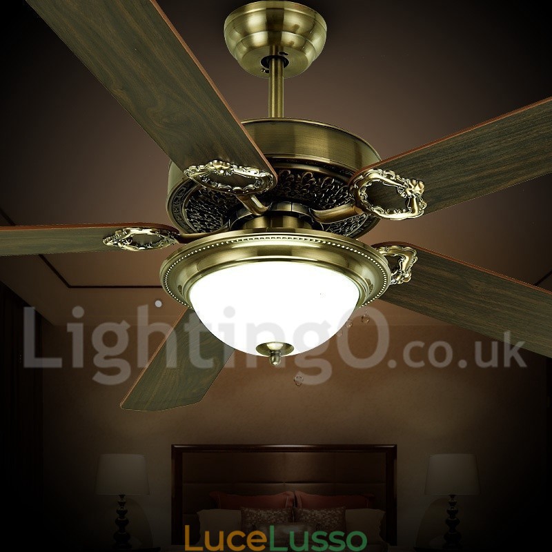 Ventilatore da soffitto rustico retrò stile country da 48" e 52"