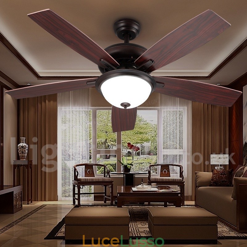 Ventilatore da soffitto vintage rustico retrò da 52 pollici