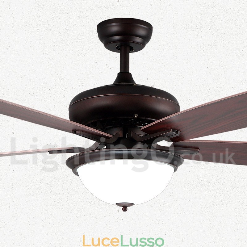 Ventilatore da soffitto vintage rustico retrò da 52 pollici