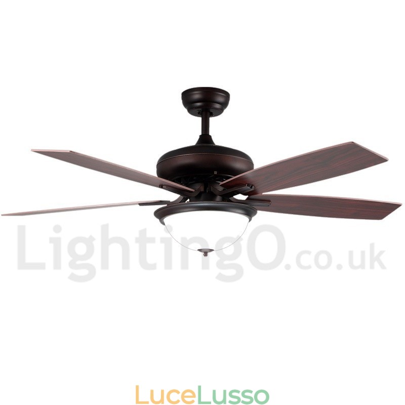 Ventilatore da soffitto vintage rustico retrò da 52 pollici