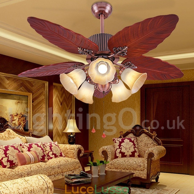 Ventilatore da soffitto vintage rustico retrò da 48 pollici