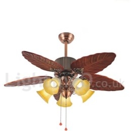 Ventilatore da soffitto vintage rustico retrò da 48 pollici