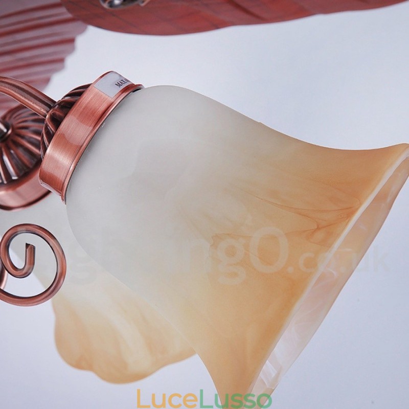 Ventilatore da soffitto vintage rustico retrò da 48 pollici