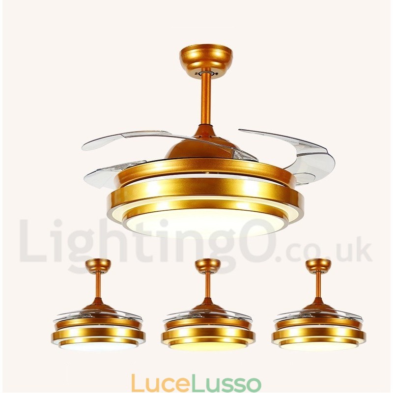 Ventilatore da soffitto moderno contemporaneo in stile europeo da 36"