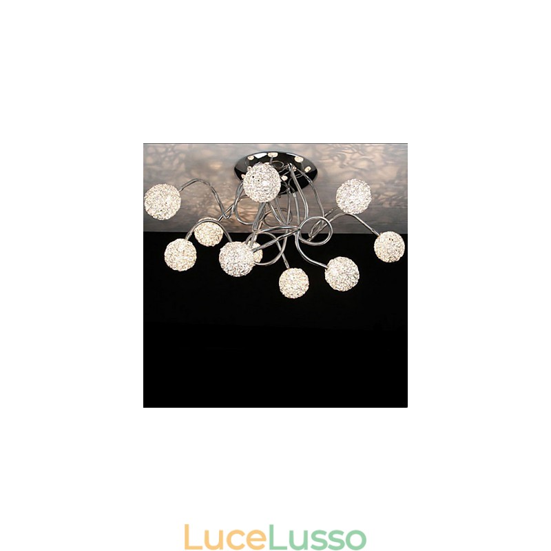 Lampada creativa in ferro semplice da soffitto in ferro rotondo Lampada in filo di alluminio