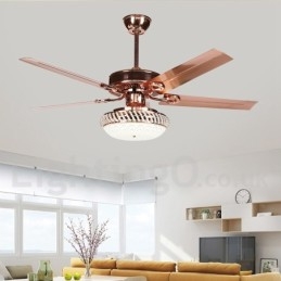 Ventilatore da soffitto moderno contemporaneo in stile europeo da 52 pollici