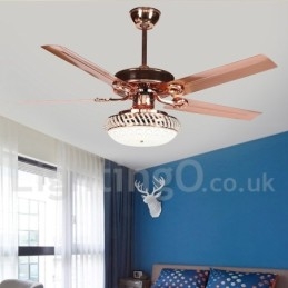 Ventilatore da soffitto moderno contemporaneo in stile europeo da 52 pollici