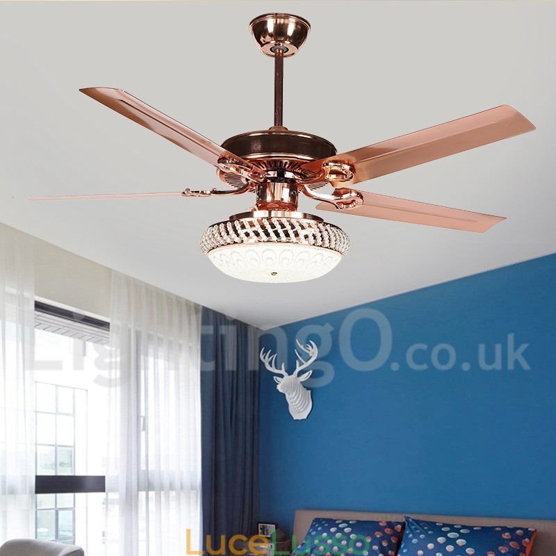 Ventilatore da soffitto moderno contemporaneo in stile europeo da 52 pollici