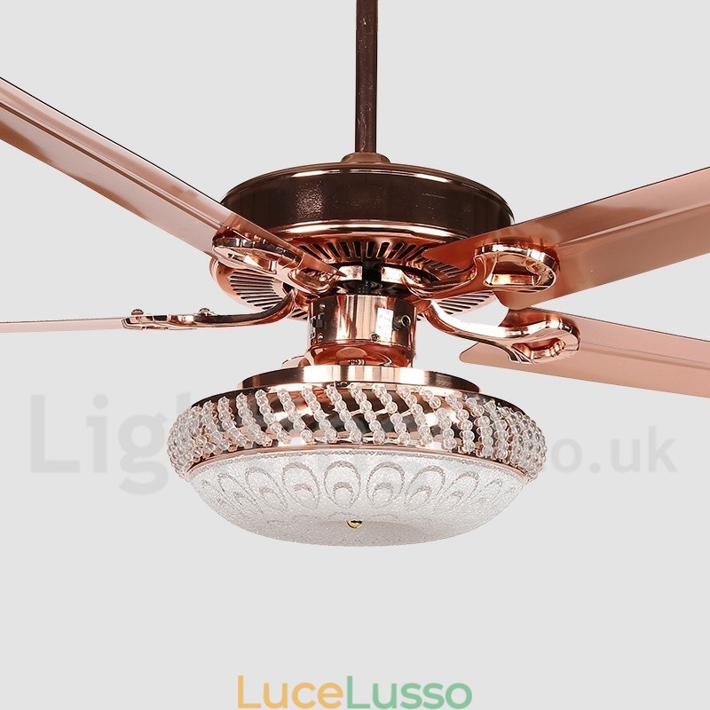 Ventilatore da soffitto moderno contemporaneo in stile europeo da 52 pollici