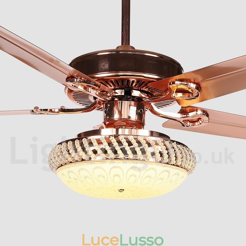 Ventilatore da soffitto moderno contemporaneo in stile europeo da 52 pollici