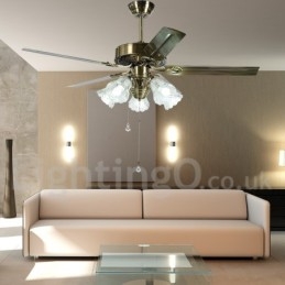 Ventilatore da soffitto vintage in stile europeo da 52 pollici