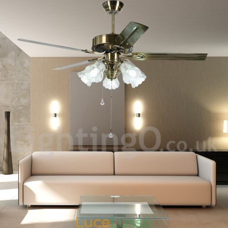 Ventilatore da soffitto vintage in stile europeo da 52 pollici Ventilatore da soffitto vintage in stile europeo da 52 pollici