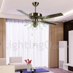 Ventilatore da soffitto vintage in stile europeo da 52 pollici