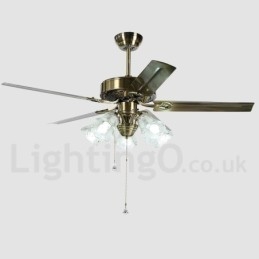 Ventilatore da soffitto vintage in stile europeo da 52 pollici