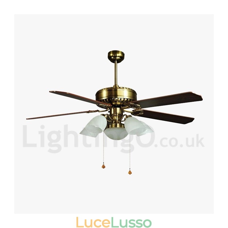 Ventilatore da soffitto moderno contemporaneo in stile europeo da 52 pollici