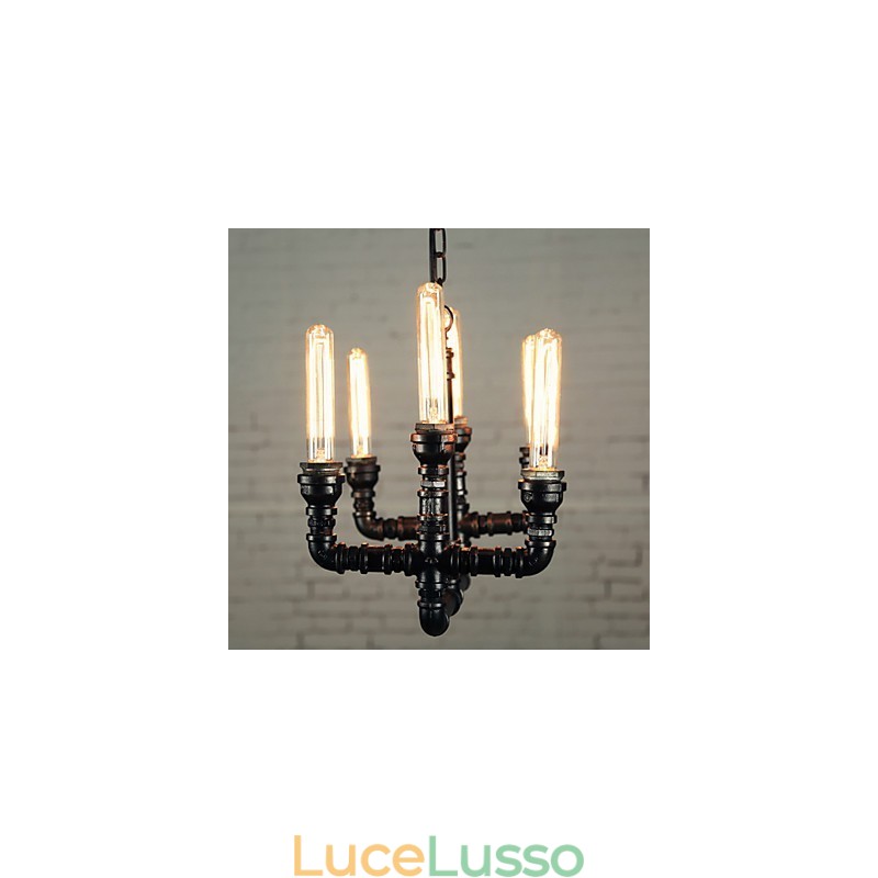 Lampadario Mini Stile Rustico Lodge Retro Metallo