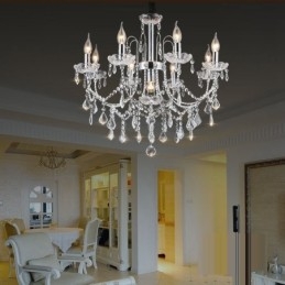 Elegante lampadario di cristallo con 9 luci