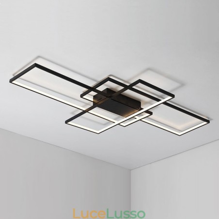 Moderna lampada da soffitto in alluminio con verniciatura contemporanea, lampada da parete a filo con dimmer remoto per soggiorno, camera da letto, può essere utilizzata anche come lampada da parete Moderna lampada da soffitto in alluminio con verniciatura contemporanea, lampada da parete a filo con dimmer remoto per soggiorno, camera da letto, può essere utilizzata anche come lampada da parete