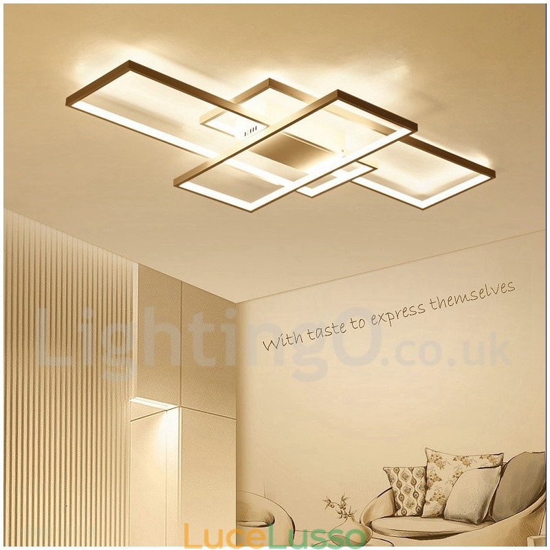 Moderna lampada da soffitto in alluminio con verniciatura contemporanea, lampada da parete a filo con dimmer remoto per soggiorno, camera da letto, può essere utilizzata anche come lampada da parete