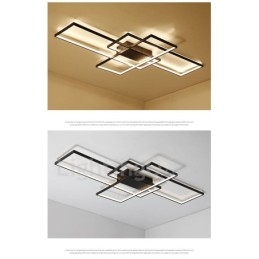 Moderna lampada da soffitto in alluminio con verniciatura contemporanea, lampada da parete a filo con dimmer remoto per soggiorno, camera da letto, può essere utilizzata anche come lampada da parete