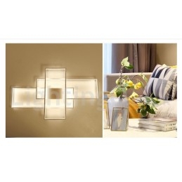 Moderna lampada da soffitto in alluminio con verniciatura contemporanea, lampada da parete a filo con dimmer remoto per soggiorno, camera da letto, può essere utilizzata anche come lampada da parete