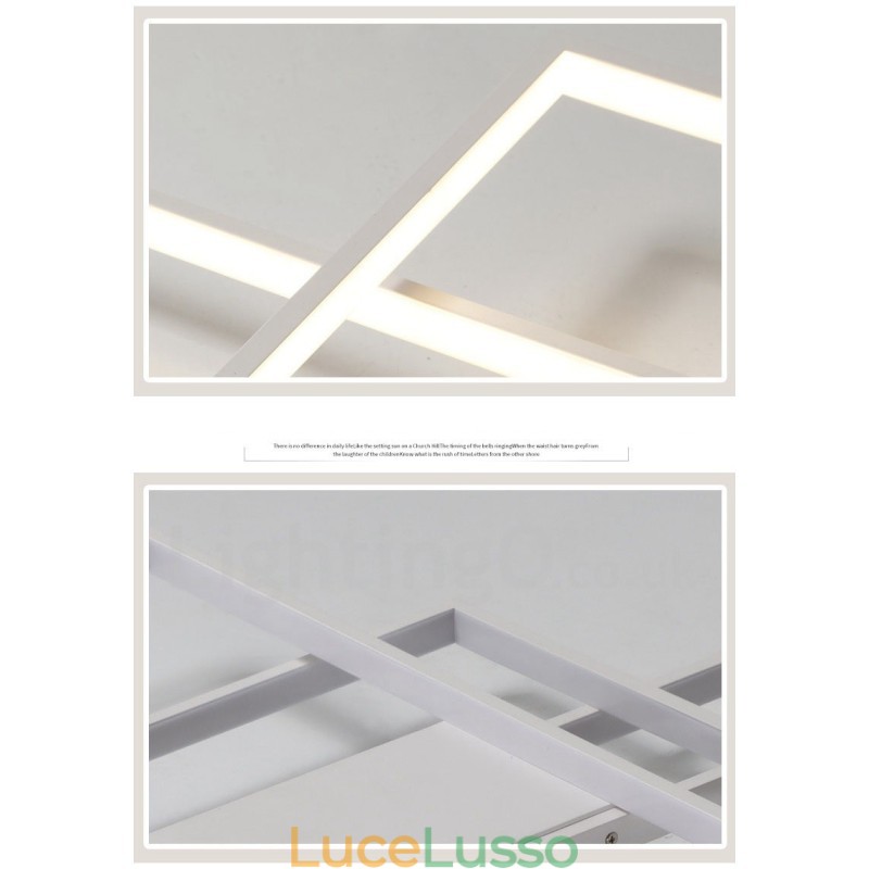 Moderna lampada da soffitto in alluminio con verniciatura contemporanea, lampada da parete a filo con dimmer remoto per soggiorno, camera da letto, può essere utilizzata anche come lampada da parete