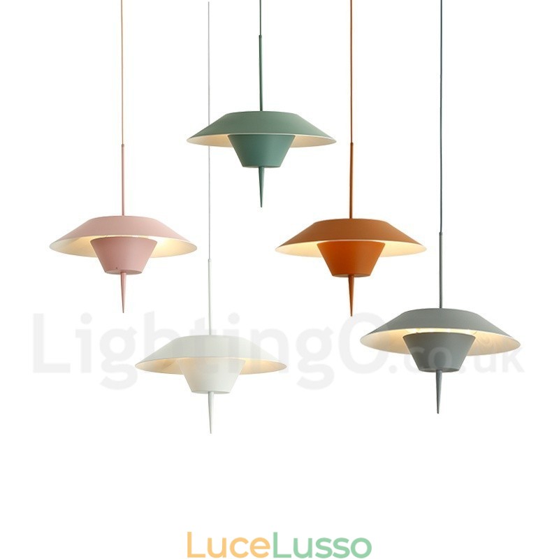 Lampada a sospensione moderna in acciaio contemporaneo