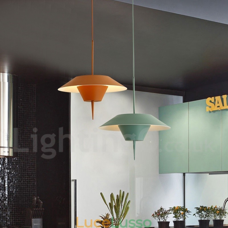 Lampada a sospensione moderna in acciaio contemporaneo