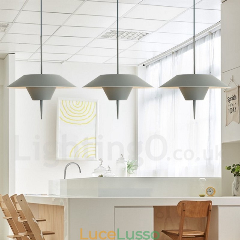 Lampada a sospensione moderna in acciaio contemporaneo