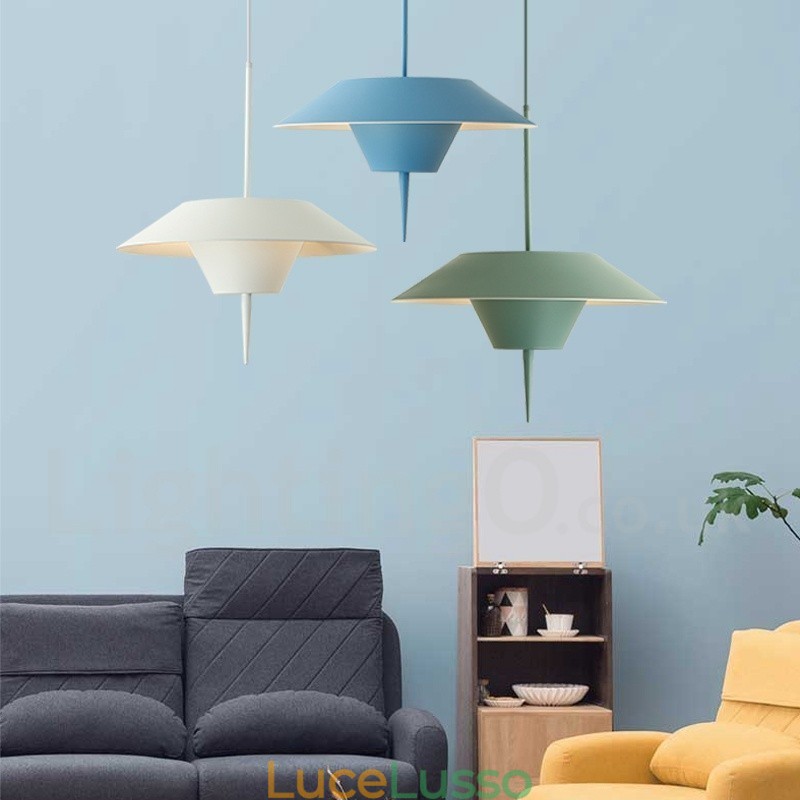Lampada a sospensione moderna in acciaio contemporaneo