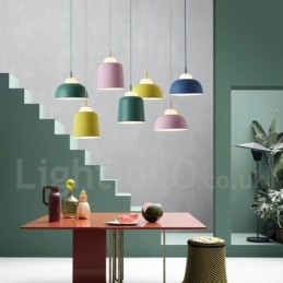 Lampada a sospensione moderna e contemporanea in acciaio per esposizione di negozi