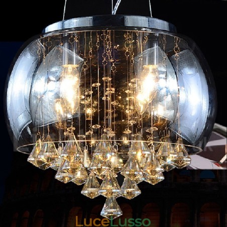 Lampada a sospensione moderna e contemporanea in cristallo Lampada a sospensione moderna e contemporanea in cristallo