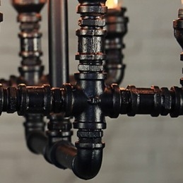 Lampadario Mini Stile Rustico Lodge Retro Metallo