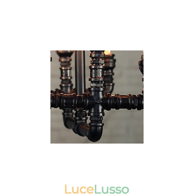 Lampadario Mini Stile Rustico Lodge Retro Metallo