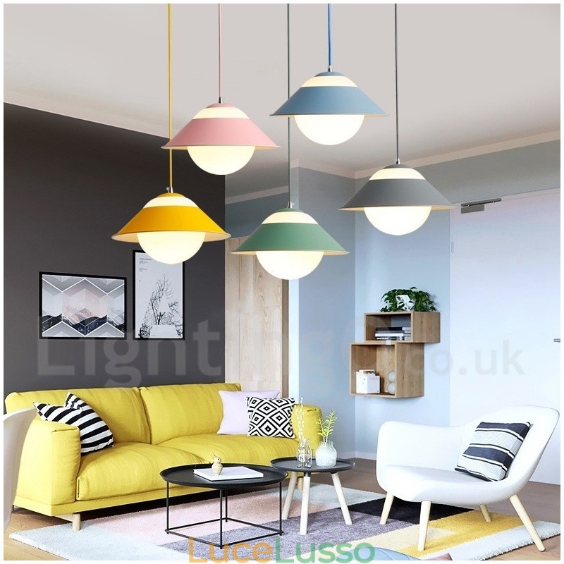 Lampada a sospensione moderna in acciaio contemporaneo