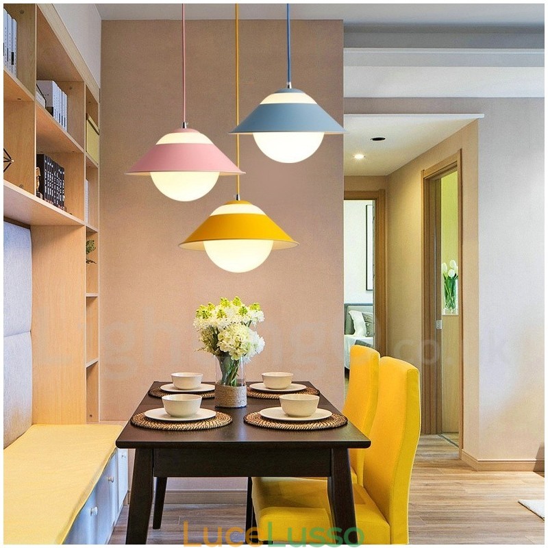 Lampada a sospensione moderna in acciaio contemporaneo