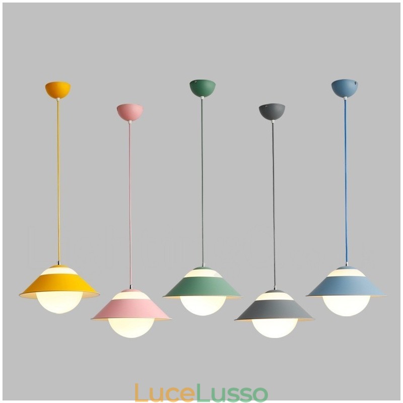 Lampada a sospensione moderna in acciaio contemporaneo