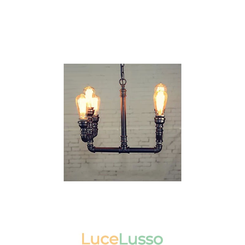 Lampadario Mini Stile Rustico Lodge Retro Metallo