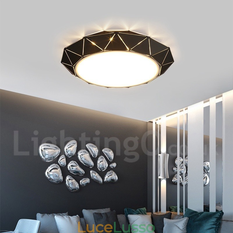 Lampada da soffitto moderna e contemporanea in acciaio per negozio di illuminazione